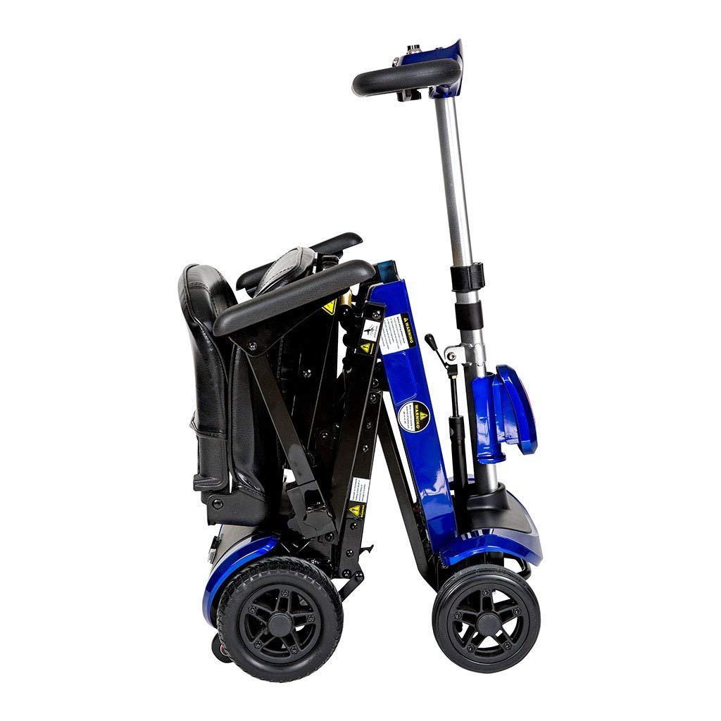 Remote Control Folding Mobility Scooter – Auto-Folding, 24 V 10 Ah, 15 km Range, 125 kg Capacity.