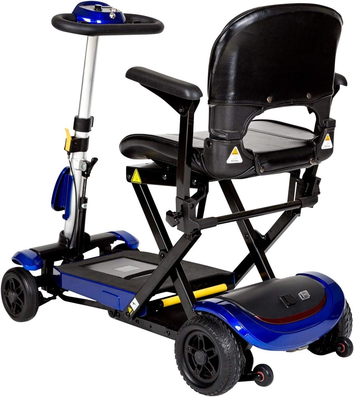 Remote Control Folding Mobility Scooter – Auto-Folding, 24 V 10 Ah, 15 km Range, 125 kg Capacity.