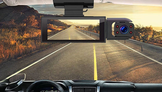 Full HD 1080p Dash Cam – Wide IPS Screen, Adhesive Mount