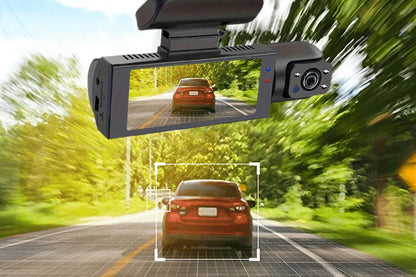 Full HD 1080p Dash Cam – Wide IPS Screen, Adhesive Mount